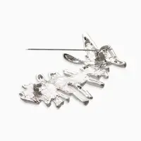 Брошь корейский стиль "Столоктиты" цвет серебро Брошь корейский стиль "Столоктиты" цвет серебро