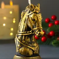 Декоративная свеча "Бюст лошади" (бронза), 131 г, 74х60х118 Декоративная свеча "Бюст лошади" (бронза), 131 г, 74х60х118