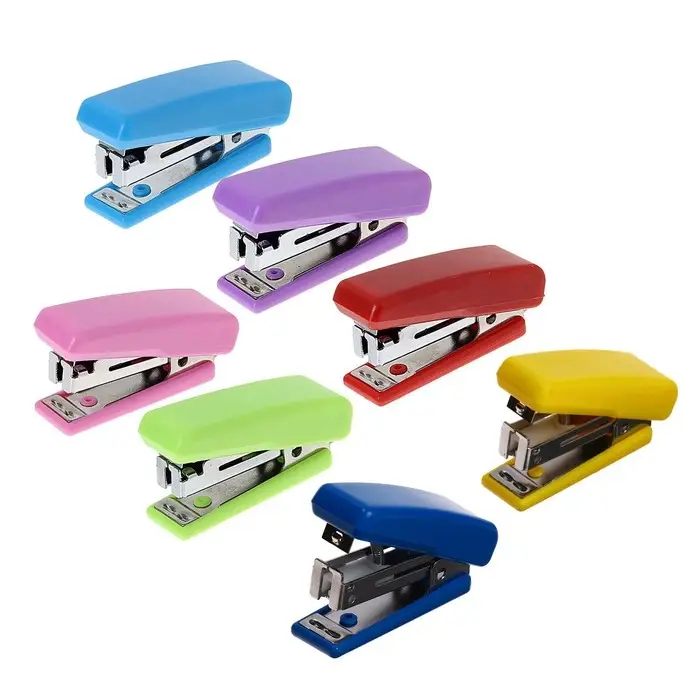 Мини - степлер канцелярский №10, Calligrata, до 7 листов, МИКС