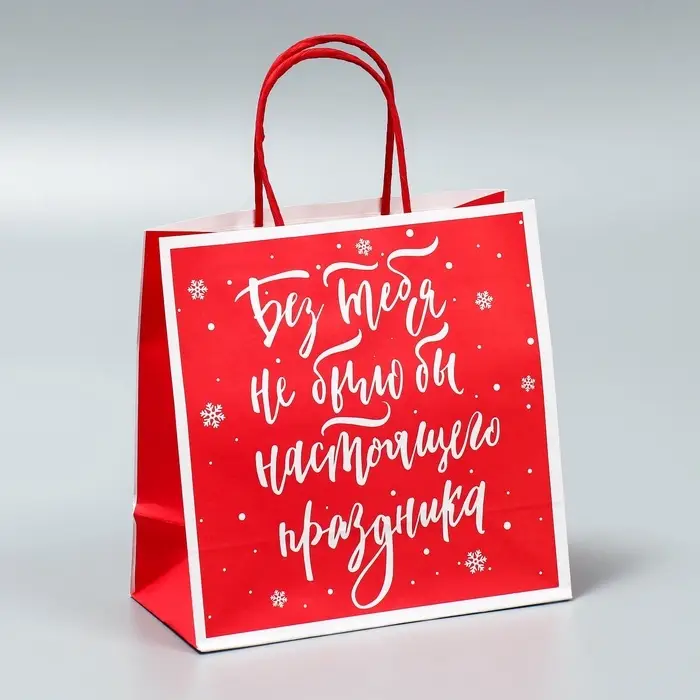 Пакеты подарочные крафтовые &laquo;Капелька волшебства&raquo;, набор 5 шт., 22&times;22&times;11 см