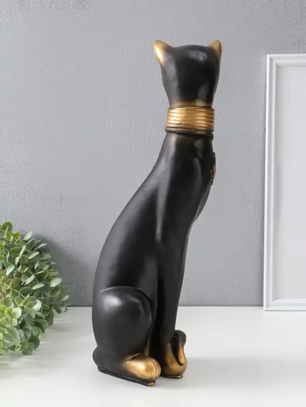 Копилка для денег &laquo;Кошка Маркиза с обручем&raquo;, чёрная, 48&times;18&times;15 см