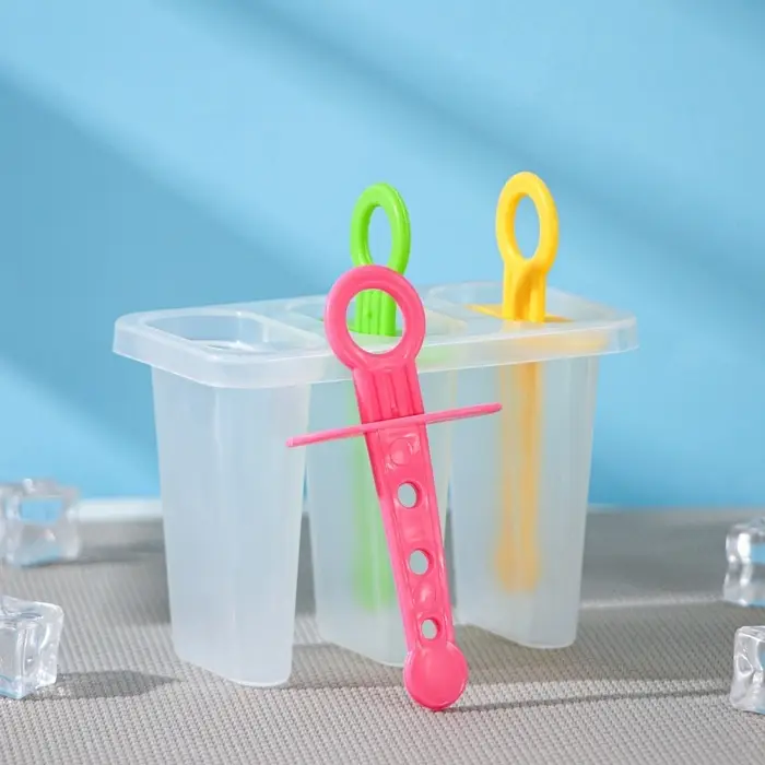 Форма для мороженого Доляна &laquo;Симпл&raquo;, 11&times;11&times;6.5 см, 3 ячейки, прозрачная