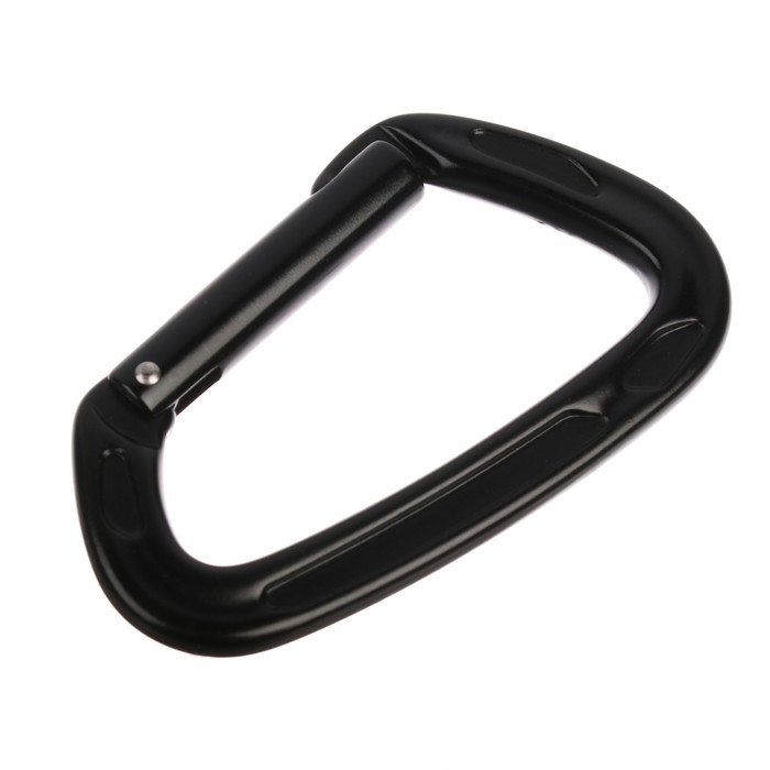 Карабин с защелкой, 10х6 см, 22 KN, чёрный Карабин с защелкой, 10х6 см, 22 KN, чёрный