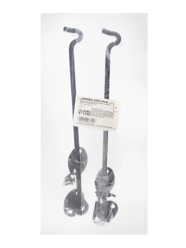 Крючок ветровой LOCKLAND KV001, L=250 мм, нержавеющая сталь, черный, 2 шт.