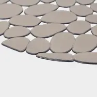 Коврик в раковину "Галька"  круглый d=29 см прозрачный, цвет серо-коричневый