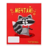 Тетрадь 24 листа в линейку, Calligrata «Советы енота», обложка мелованный картон, МИКС