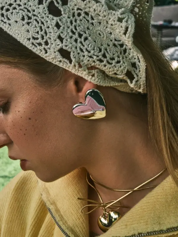 Серьги пластик &laquo;Сердце&raquo;, цвет серебро