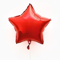Воздушные шары фольгированные 18" "Звезда" цвет красный, набор 5 штук