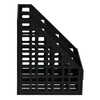 Лоток для бумаг &laquo;Стамм&raquo;, А4, сборный, вертикальный, 2 отделения, чёрный