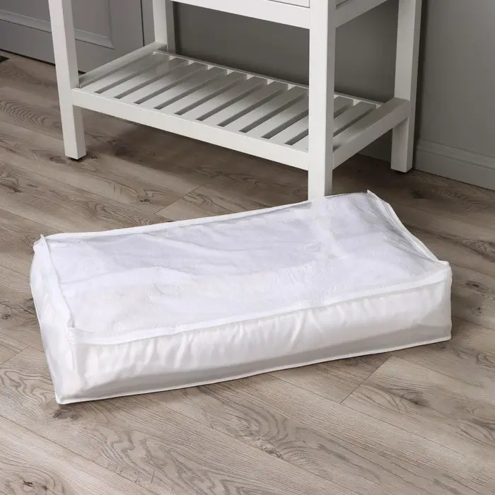 Кофр для хранения вещей LaDо́m, 80&times;45&times;15 см, белый