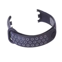 Ремешок для фитнес-браслета Mi Band 8/9 Luazon, с перфорацией, чёрный, серый