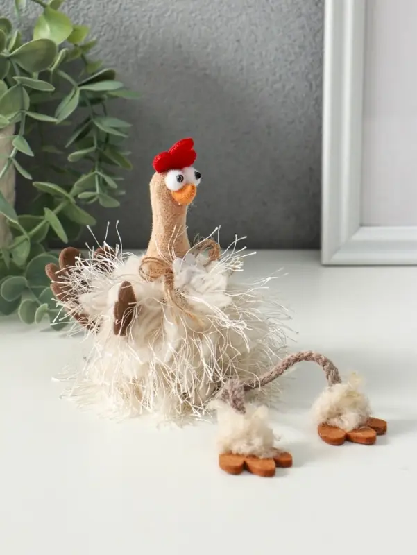 Сувенир  "Пушистая курочка" 7х5х17 см