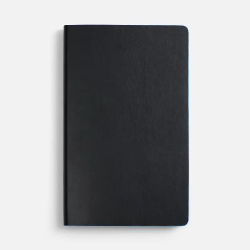 Ежедневник Trait, недатированный, черный с голубым