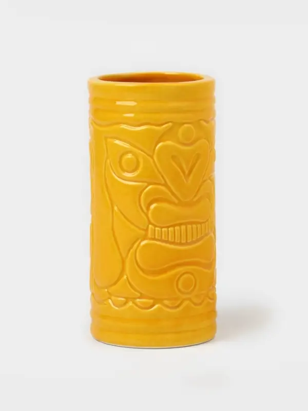Стакан для коктейлей &laquo;Тики остров&raquo;, 400 мл, d=7 см, h=14.5 см, керамика, жёлтый