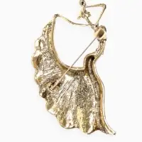 Брошь &laquo;Балерина&raquo;, драма, серая в чернёном золоте