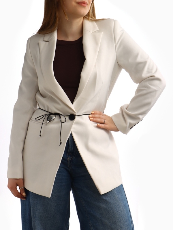 Портупея с кулоном «Сердечко» гладкое, трансформер, цвет серебро, 150 см