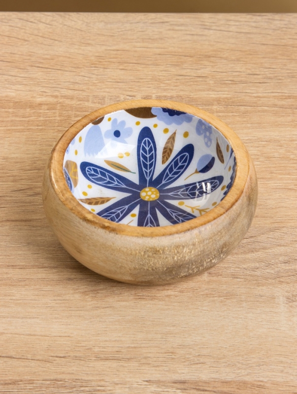 Набор розеток на подносе  Набор розеток на подносе "Васильки" (3 шт) дерево манго 33,5х13х6,5 см