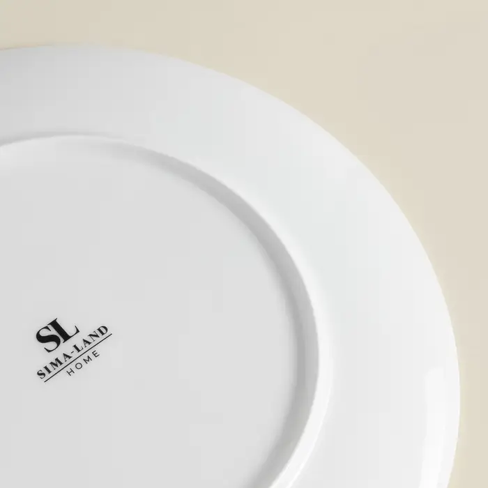 Тарелки SL Home &laquo;Каскарон&raquo;, d=27 см, набор 2 шт., костяной фарфор, белые