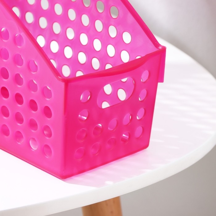 Корзина для хранения «Трамплин решето», пластик, 23×11×16 см, цвет МИКС Корзина для хранения «Трамплин решето», пластик, 23×11×16 см, цвет МИКС