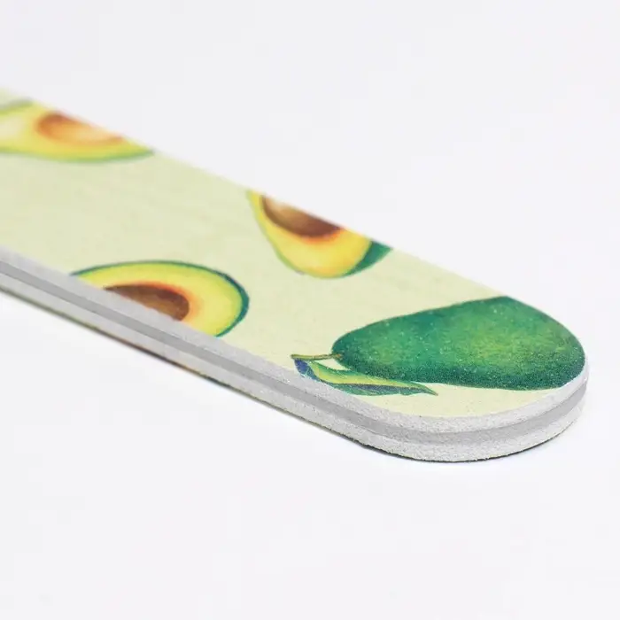 Пилка для ногтей «Требую авокадо», прямая, 180/240 грит, 18 см, разноцветная