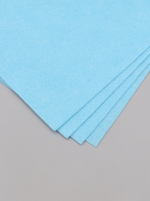 Фетр мягкий 1.5 мм Фетр мягкий 1.5 мм "Голубой" набор 4 листа 15х20 см