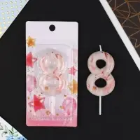 Свеча для торта, цифра «8», 5,5 х 8 см Свеча для торта, цифра «8», 5,5 х 8 см