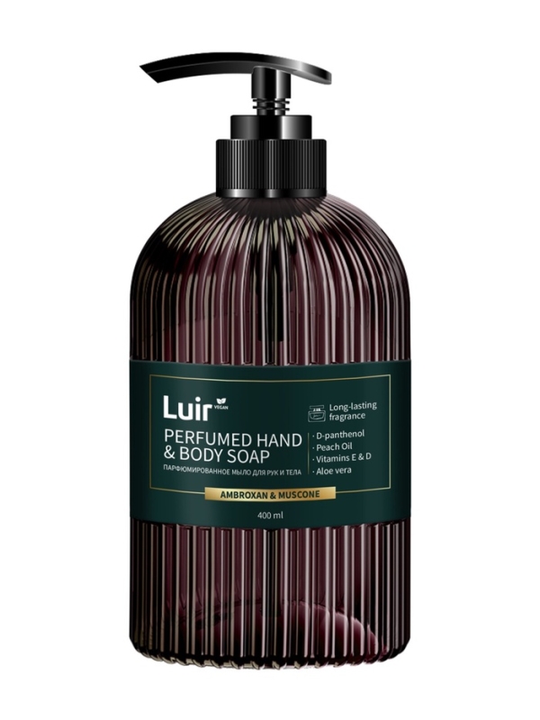 Мыло для рук и тела Luir парфюмированное ambroxan-muscone, 400 мл