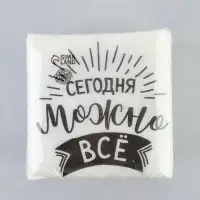 Салфетки бумажные однослойные "Сегодня можно всё", 24х24 см, набор 100 шт.