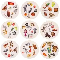 Карточная игра на скорость и реакцию &laquo;Дуббль. Смотри-хватай&raquo;, 55 карт, 5+, Маша и Медведь