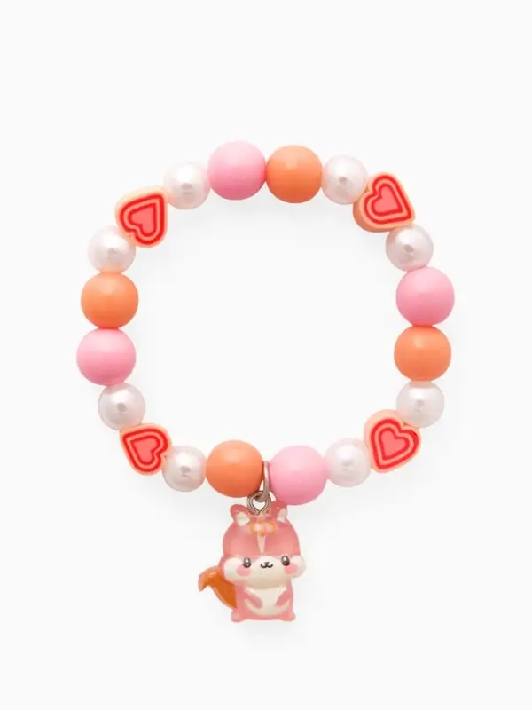 Браслет детский &laquo;Выбражулька. Белочка с бусинами&raquo;, d=6 см, цветной