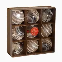 Набор новогодних шаров &laquo;Орсон&raquo;, d=8 см, 9 шт. пластик, грация