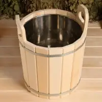 Запарник - ведро для бани и сауны, 16 л, липа, нержавеющая вставка