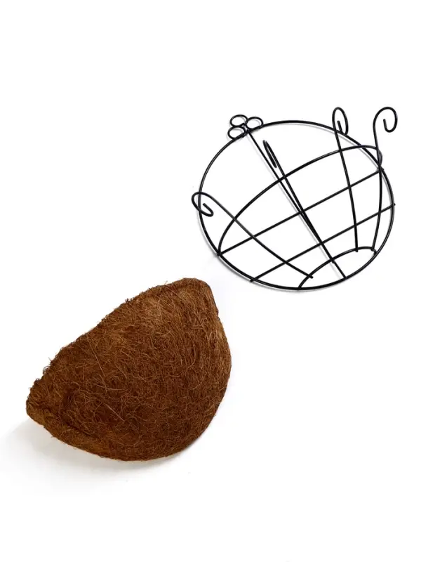 Кашпо настенное d=20 см, с кокосовым вкладышем Кашпо настенное d=20 см, с кокосовым вкладышем