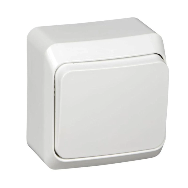 Выключатель 1-клав. SE Этюд Белый (BA10-001B) О/У