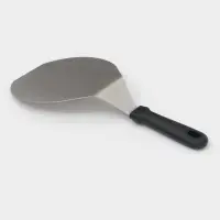 Лопатка для пиццы и коржей Доляна, 33.5&times;16.5 см, нержавеющая сталь, чёрная