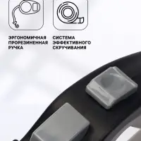 Рулетка &laquo;Пижон&raquo;, 3 м, до 15 кг, трос, светоотражающая, прорезиненная ручка, серая