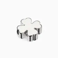 Бусина-разделитель родир. «Клевер», 7×7мм, d(вн.)=2мм, (набор 10 штук), медь, цвет серебро Бусина-разделитель родир. «Клевер», 7×7мм, d(вн.)=2мм, (набор 10 штук), медь, цвет серебро