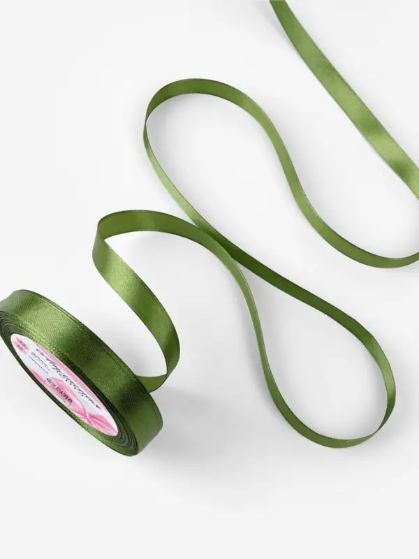 Лента атласная, 12 мм &times; 23&plusmn;1 м, насыщенно-зелёный №113