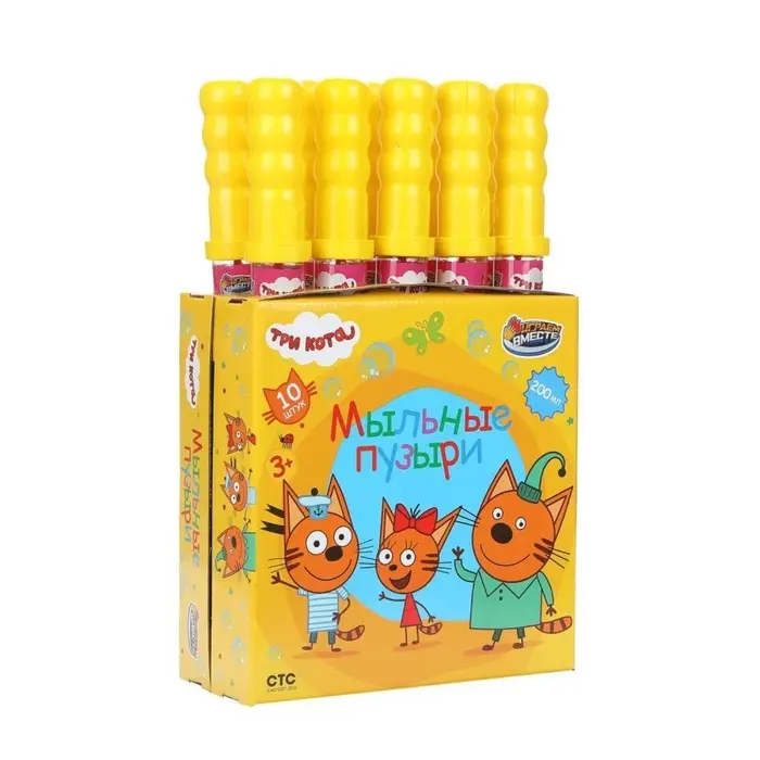 Мыльные пузыри &laquo;Играем вместе. Три Кота&raquo;, 200 мл, в колбе 38 см
