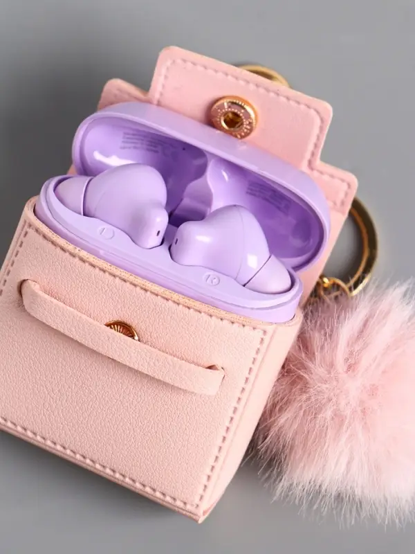 Брелок кожзам с карабином, с пушистиком Брелок кожзам с карабином, с пушистиком "Сумочка" нежно-розовый 5,8х2,4х5 см