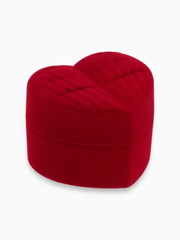 Футляр под серьги, кольцо &laquo;Сердце&raquo;, бархатный, 5.2&times;4.6 см, бордовый