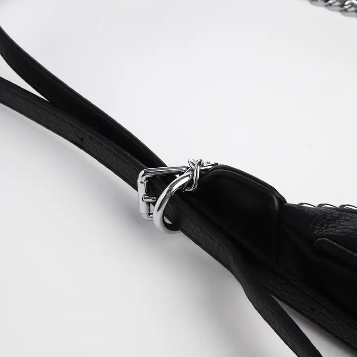 Сумка женская багет TEXTURA на молнии, 28&times;7&times;26 см, чёрная