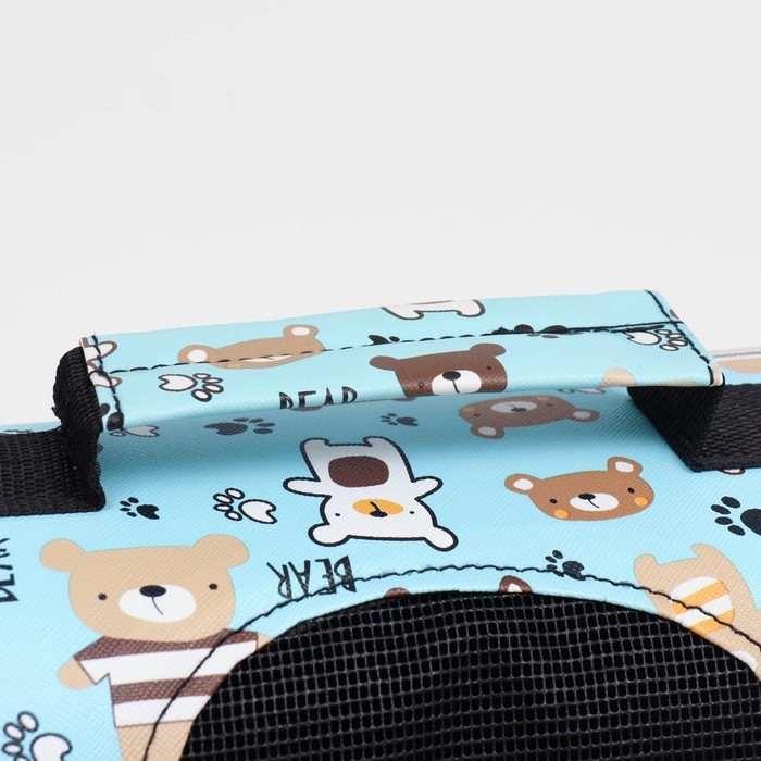 Сумка-переноска каркасная  Сумка-переноска каркасная "Медвежонки" , размер M,  40 х 21 х 27 см