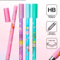 Карандаш чернографитный Calligrata &laquo;Милашки&raquo;, НВ, корпус с рисунком, МИКС