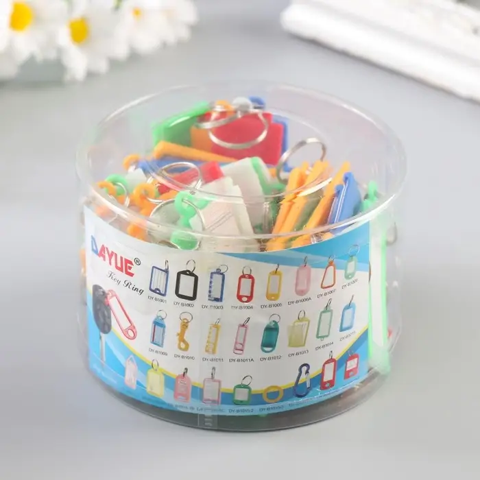 Бирка для ключей на кольце «Идентификатор», пластик, МИКС Бирка для ключей на кольце «Идентификатор», пластик, МИКС