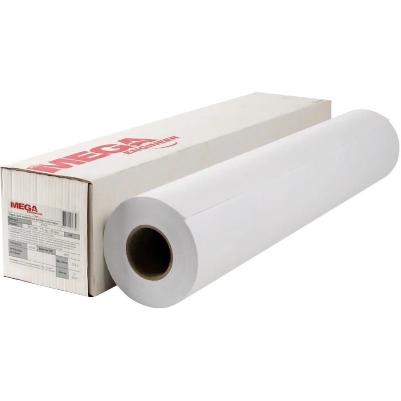 Бумага широкоформатная ProMEGA engineer Bright white 80г 914ммх150м 76мм