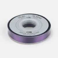 Лента атласная TEIRA, двухсторонняя, 15 мм, 25&plusmn;1 м, фиолетовая №476