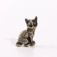Фигурка декоративная &laquo;Маленький котёнок&raquo;, металл, 1.8&times;1.5&times;2.9 см