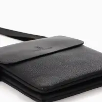 Сумка планшет муж, 19*2*23, 2 отд на молнии,  н/карм, длин рег ремень, черный