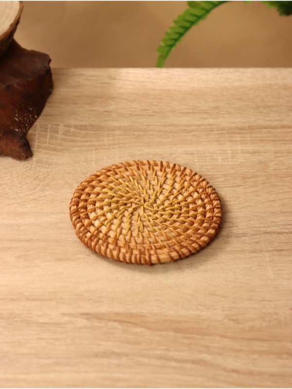 Подставка под горячее 10 см, ротанг (набор 6 шт) Подставка под горячее 10 см, ротанг (набор 6 шт)